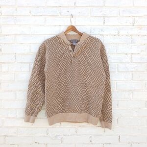 Chunky Lambswool Fisherman Pullover Sweater